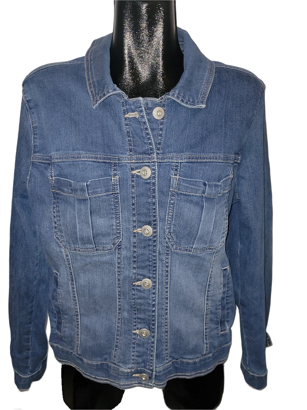 Reitmans Classic Women's Blue Denim Button-Up Jacket Size 17